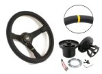Set Luisi Mirage Sportlenkrad Leder schwarz geschüsselt & Nabe Audi A3 1996-2003 W7317